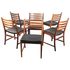 Six Danish Modern Rosewood Dining Chairs
