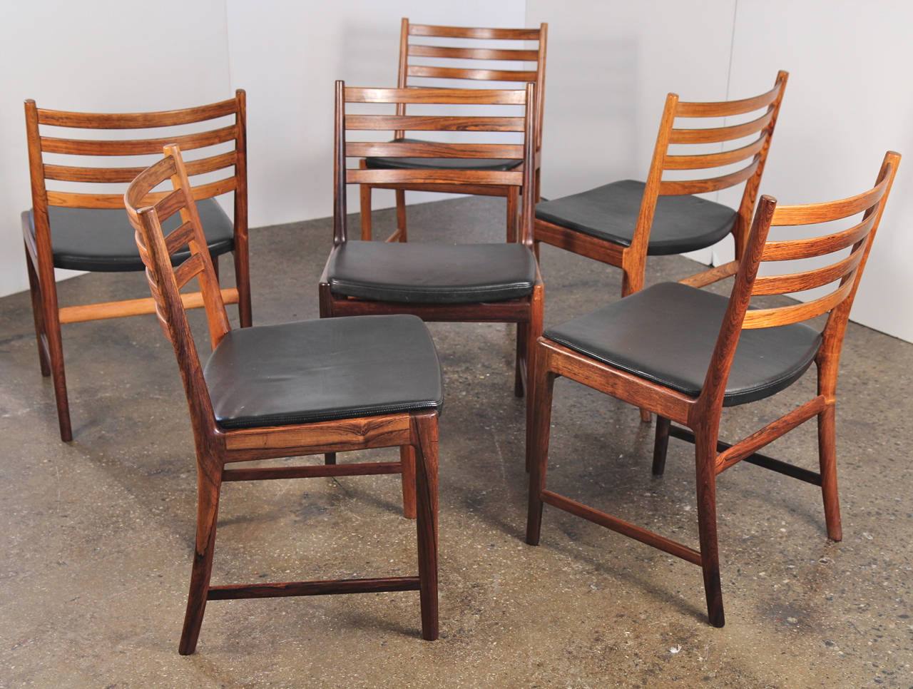 Six Danish Modern Rosewood Dining Chairs In Excellent Condition In Brooklyn, NY