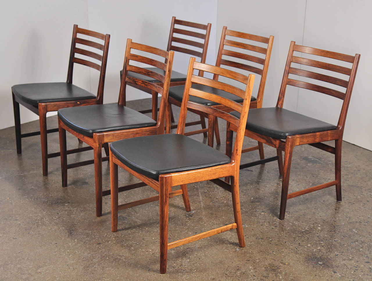 Mid-20th Century Six Danish Modern Rosewood Dining Chairs