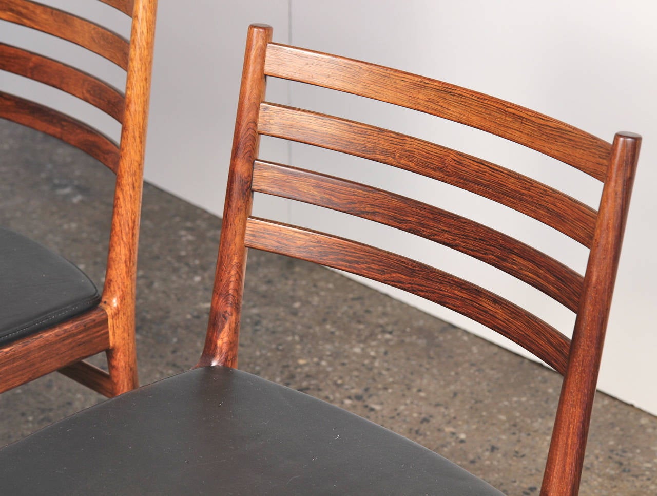 Six Danish Modern Rosewood Dining Chairs 2