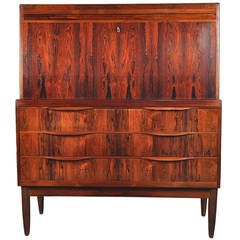 Vintage Ib Kofod-Larsen Rosewood Secretary Desk