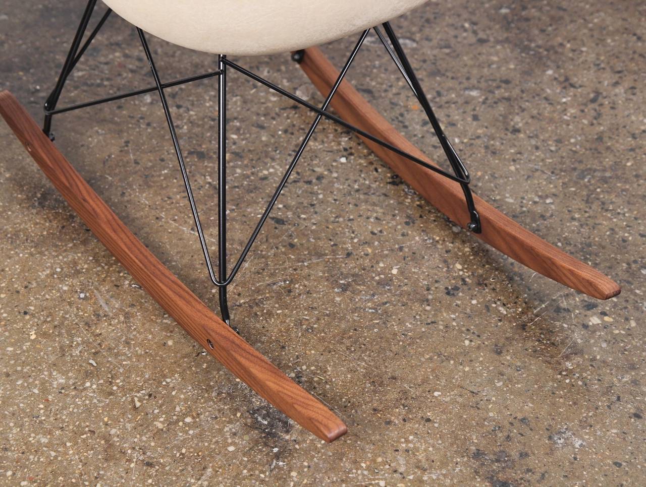 Vintage Green Eames Upholstered Rocking Chair - One Left at 1stDibs ...