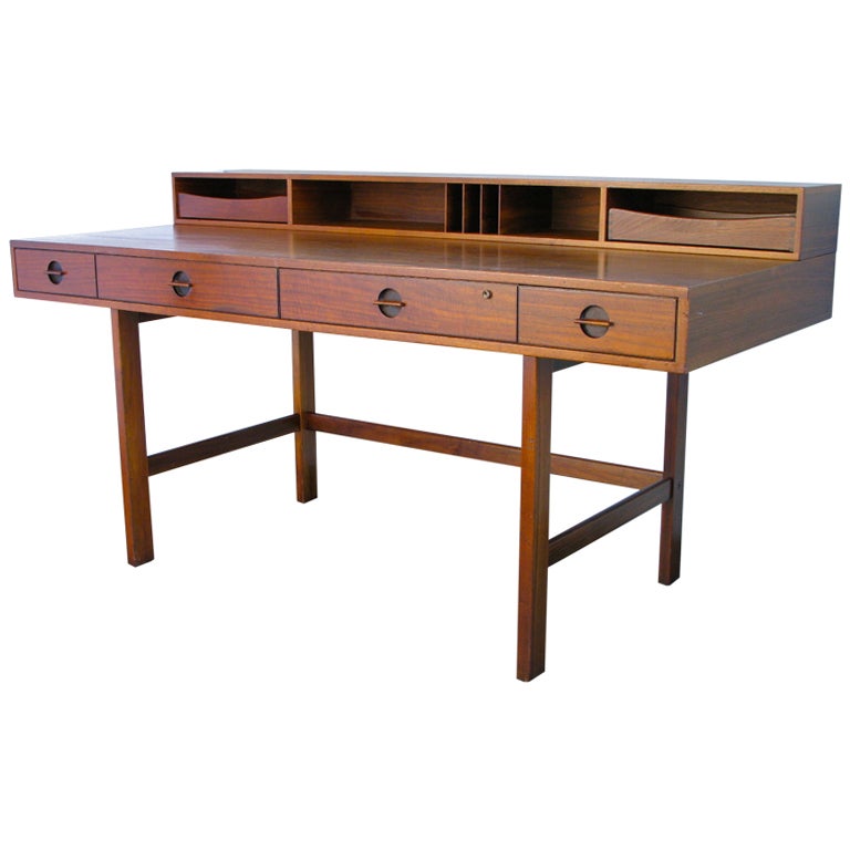 Teak FlipTop Lovig Desk at 1stDibs