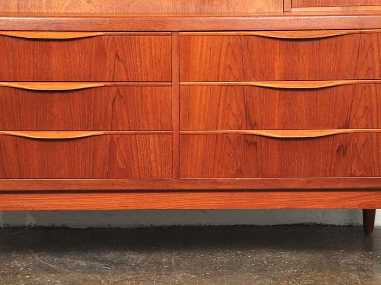 Scandinavian Modern Ib Kofod-Larsen Teak Writing Cabinet Secretary