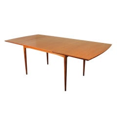 Fine Danish Modern Table with Self-Storing Leaf