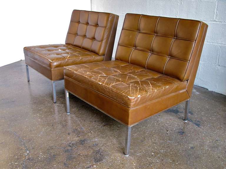 Pair of 1950s Thonet Lounge Chairs