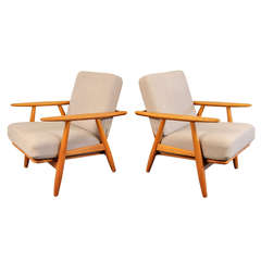 Pair Hans Wegner GE-240 Cigar Chairs