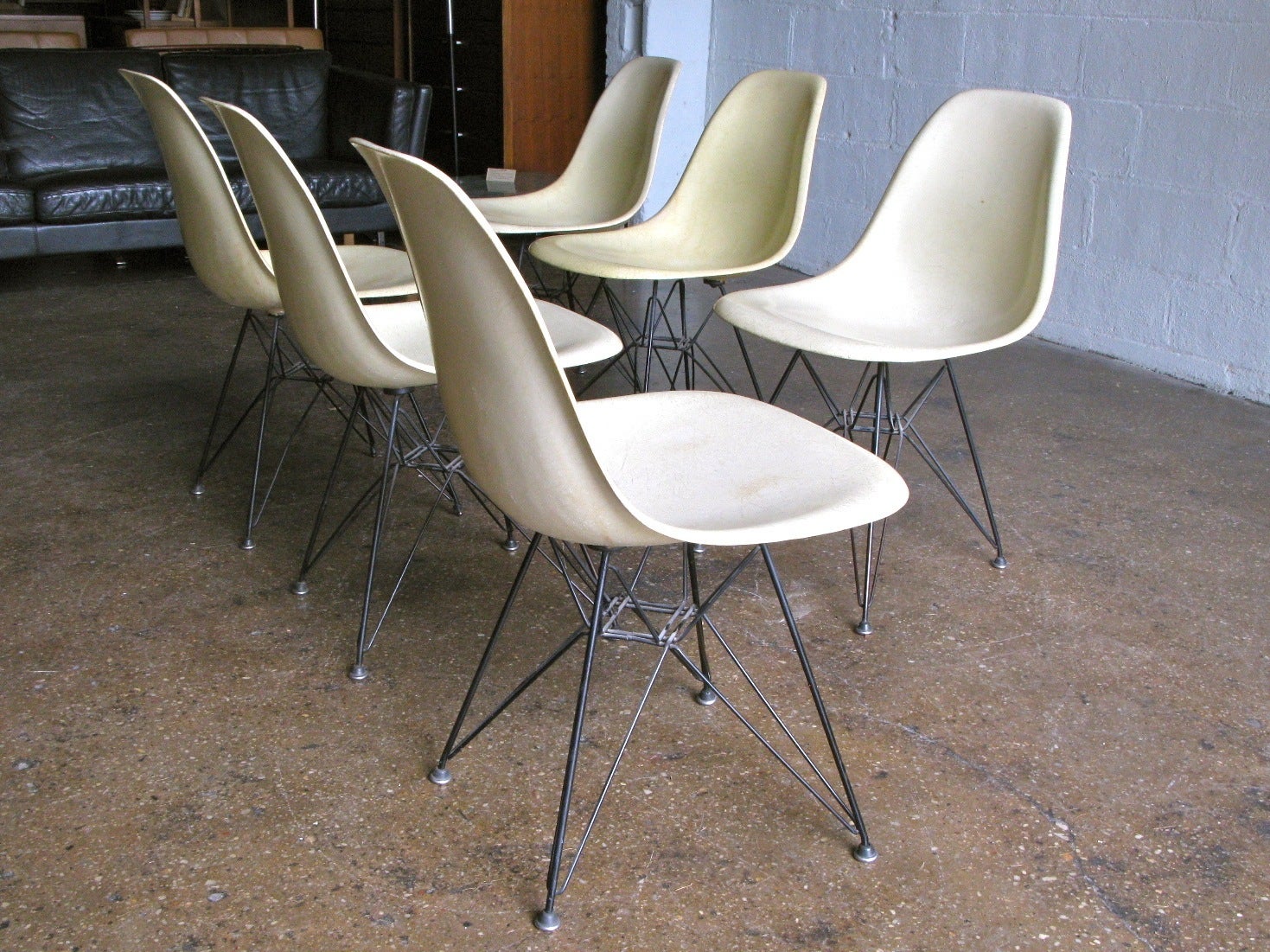 Six 1950s Eames Eiffel Shell Chairs