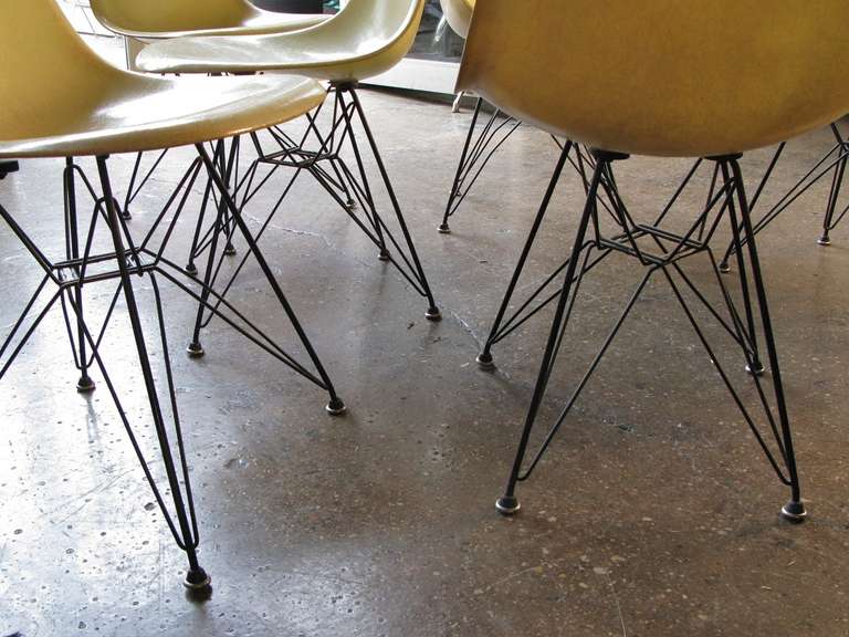 Six 1950s Eames Eiffel Shell Chairs In Excellent Condition In Brooklyn, NY