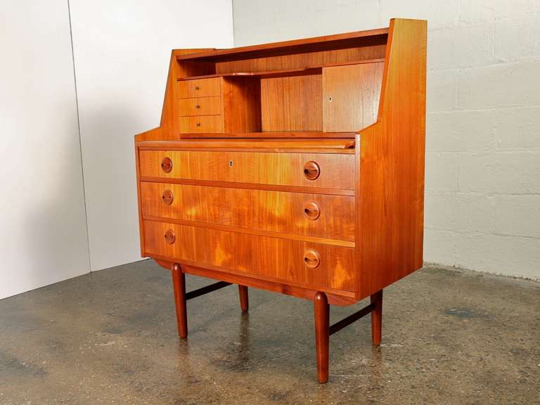 Teak Danish Modern Secretary Desk