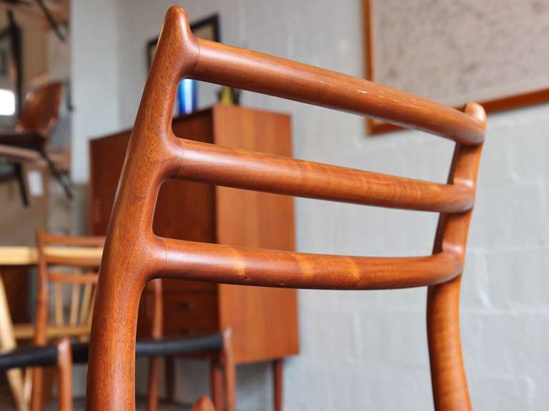 Set of Eight Moller Dining Chairs Model 78 and 62 In Excellent Condition In Brooklyn, NY