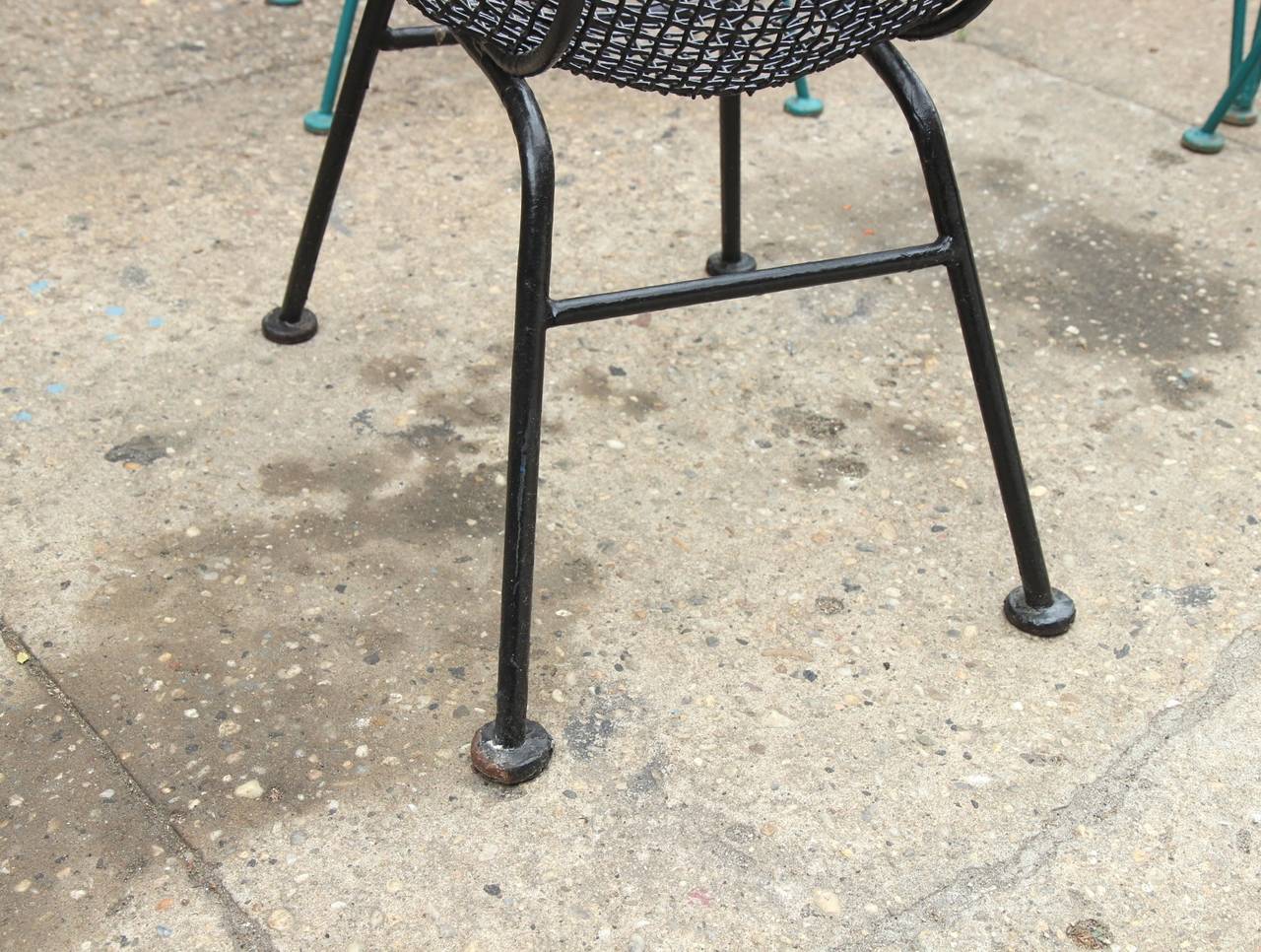 Wrought Iron Set of Six Sculptura Chairs by Russell Woodard