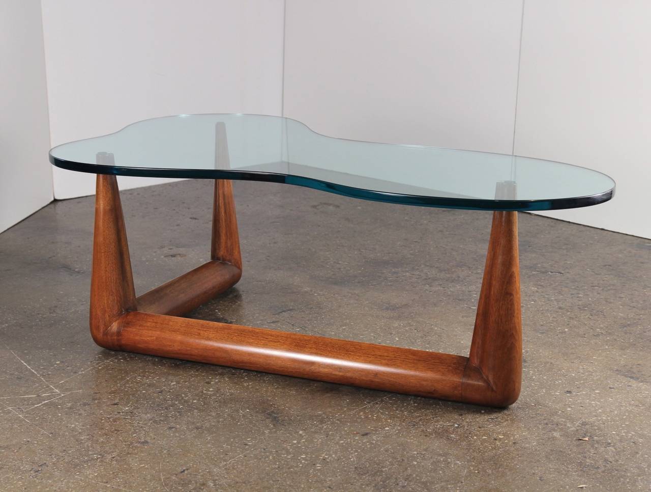 Mid-Century Modern T. H. Robsjohn-Gibbings Biomorphic Glass Coffee Table