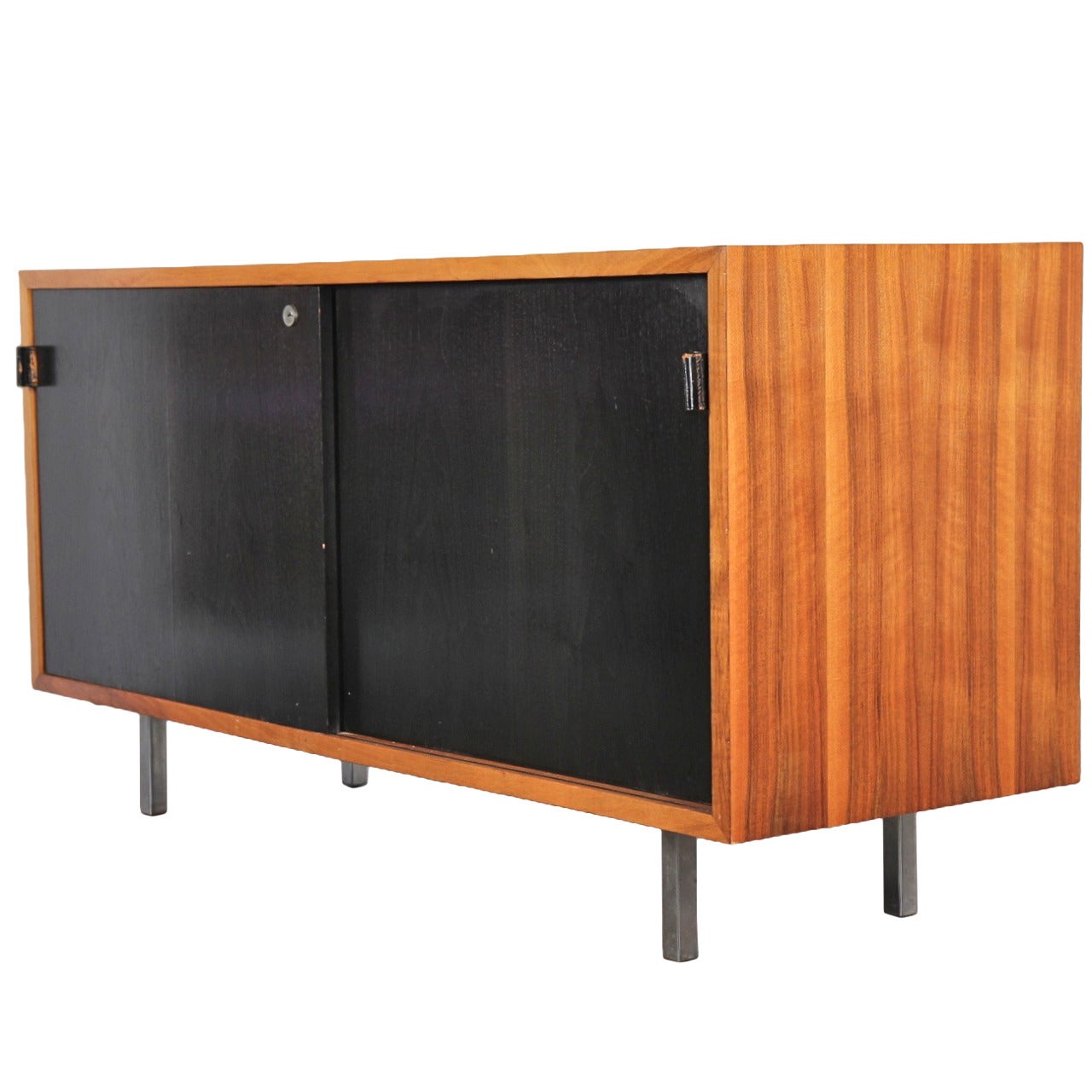 Small 1950s Florence Knoll Walnut Credenza Cabinet