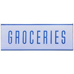 Large Vintage Groceries Sign