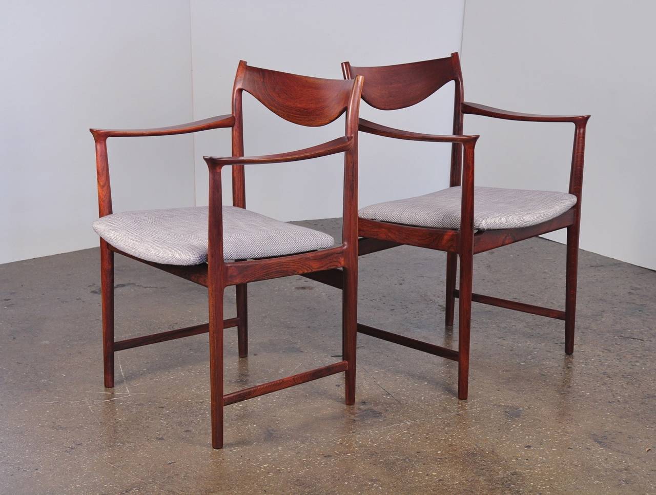 Mid-20th Century Pair of Danish Modern Rosewood Darby Armchairs by Torbjorn Afdal