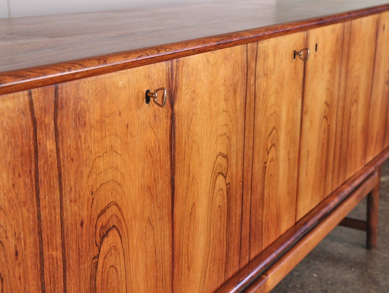 Elegant Danish Modern Rosewood Credenza 2