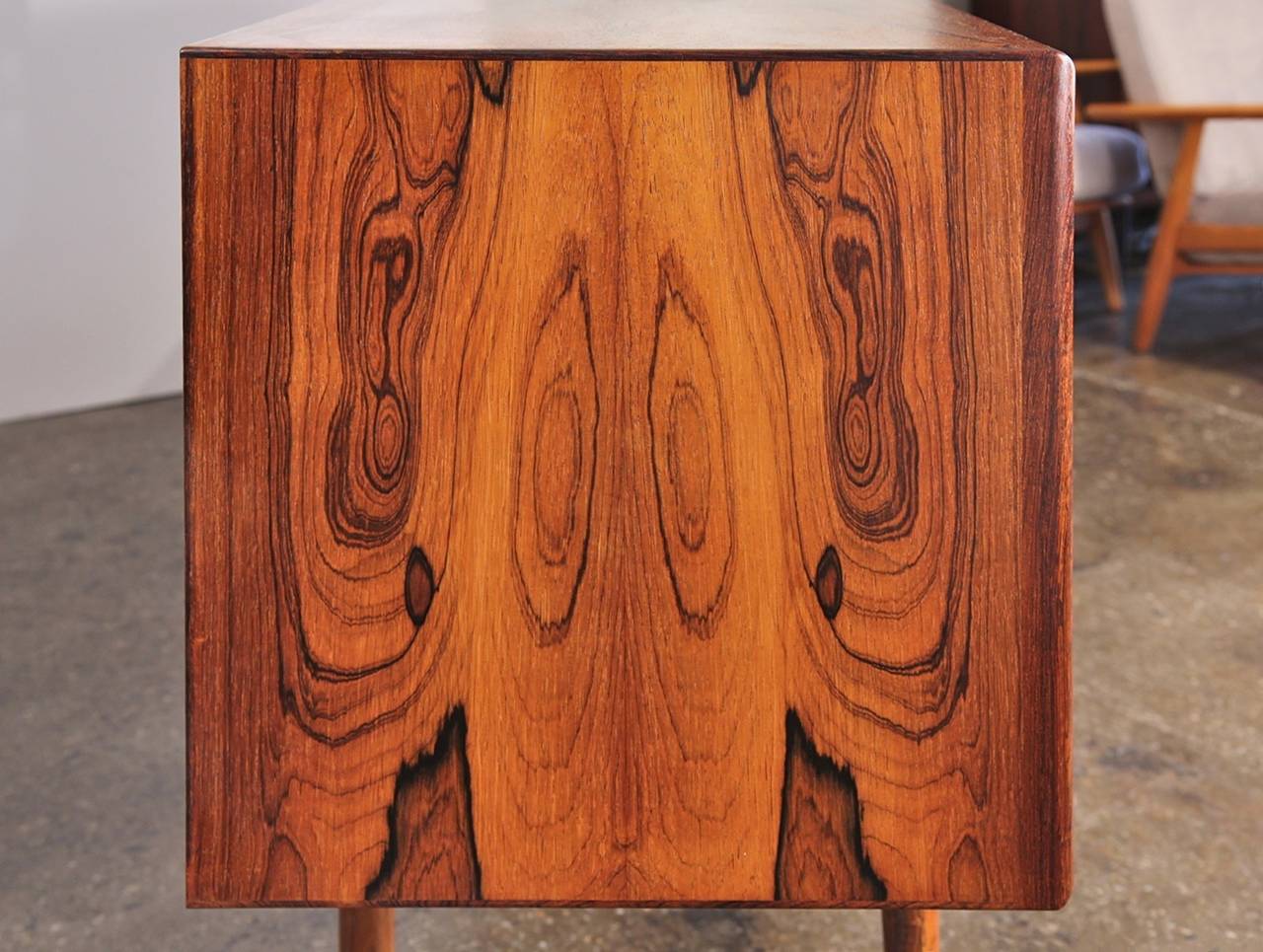 Elegant Danish Modern Rosewood Credenza 4