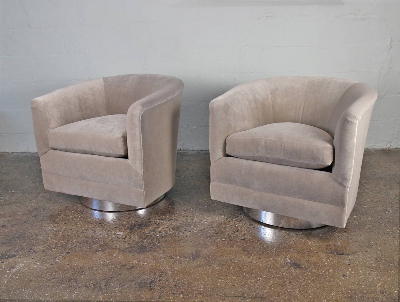 Mid-Century Modern Edward Wormley Swivel Chairs