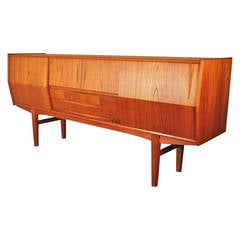 Vintage Fine 1960s Danish Modern Teak Credenza