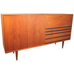 Large 1960s Danish Modern Teak Sideboard