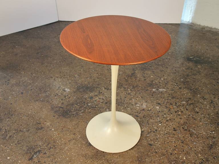1960s Saarinen for Knoll Side Table with Walnut Top