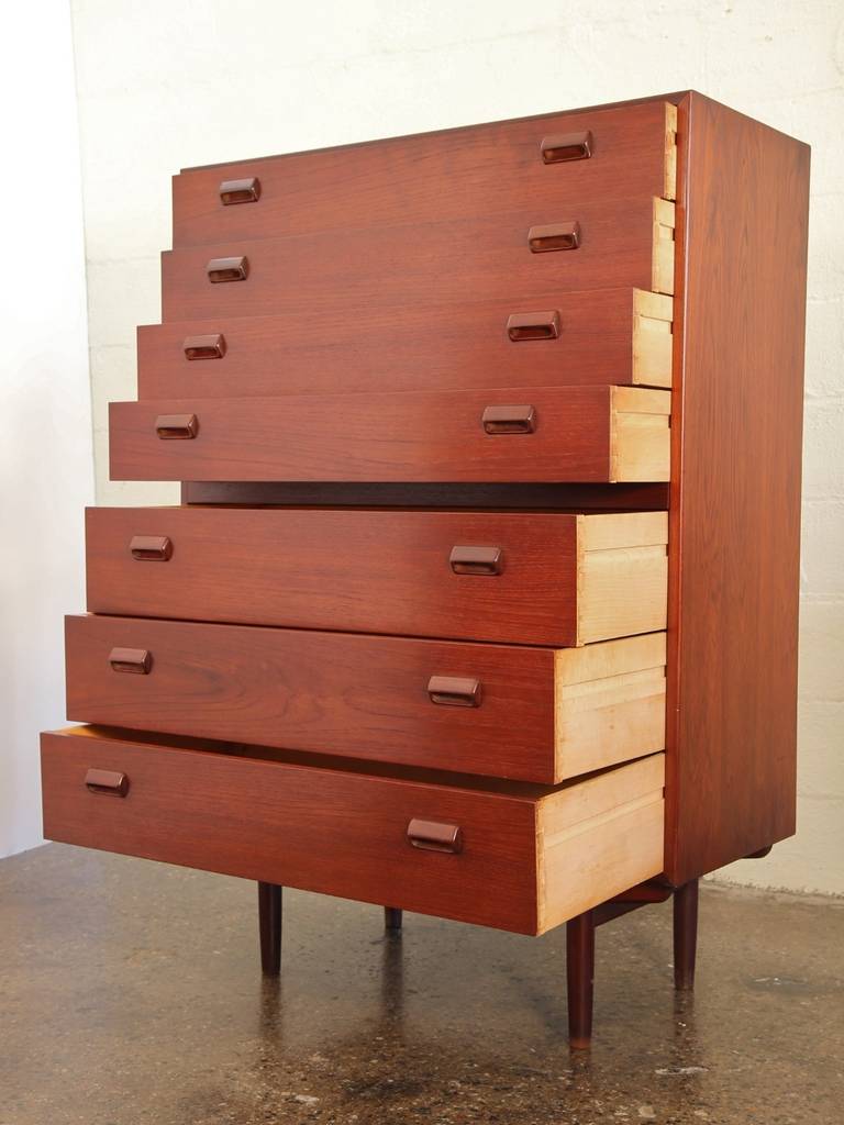 Tall Teak Dresser by Borge Mogensen In Excellent Condition In Brooklyn, NY