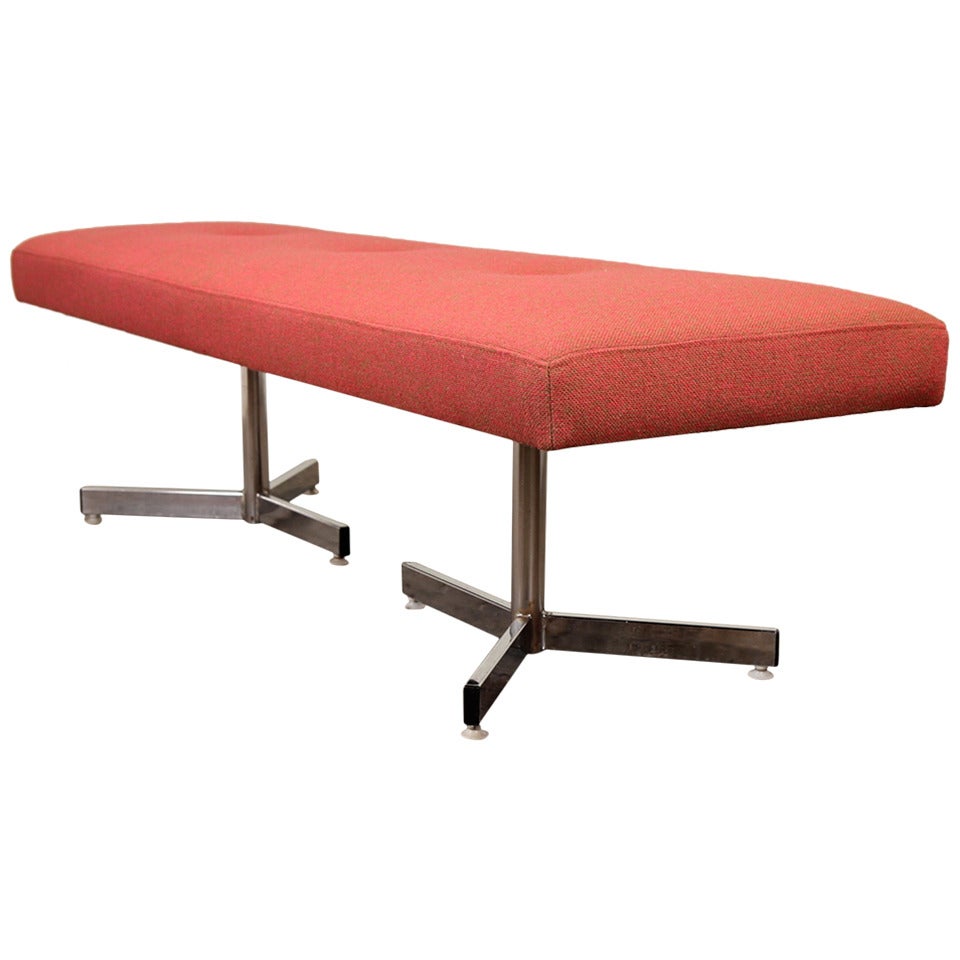 Mid-Century Upholstered Bench