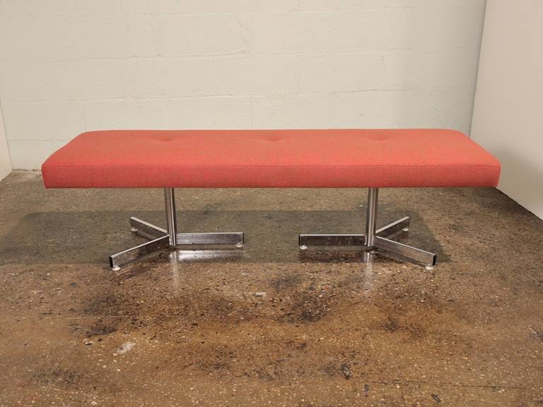 Mid-Century Upholstered Bench In Excellent Condition In Brooklyn, NY