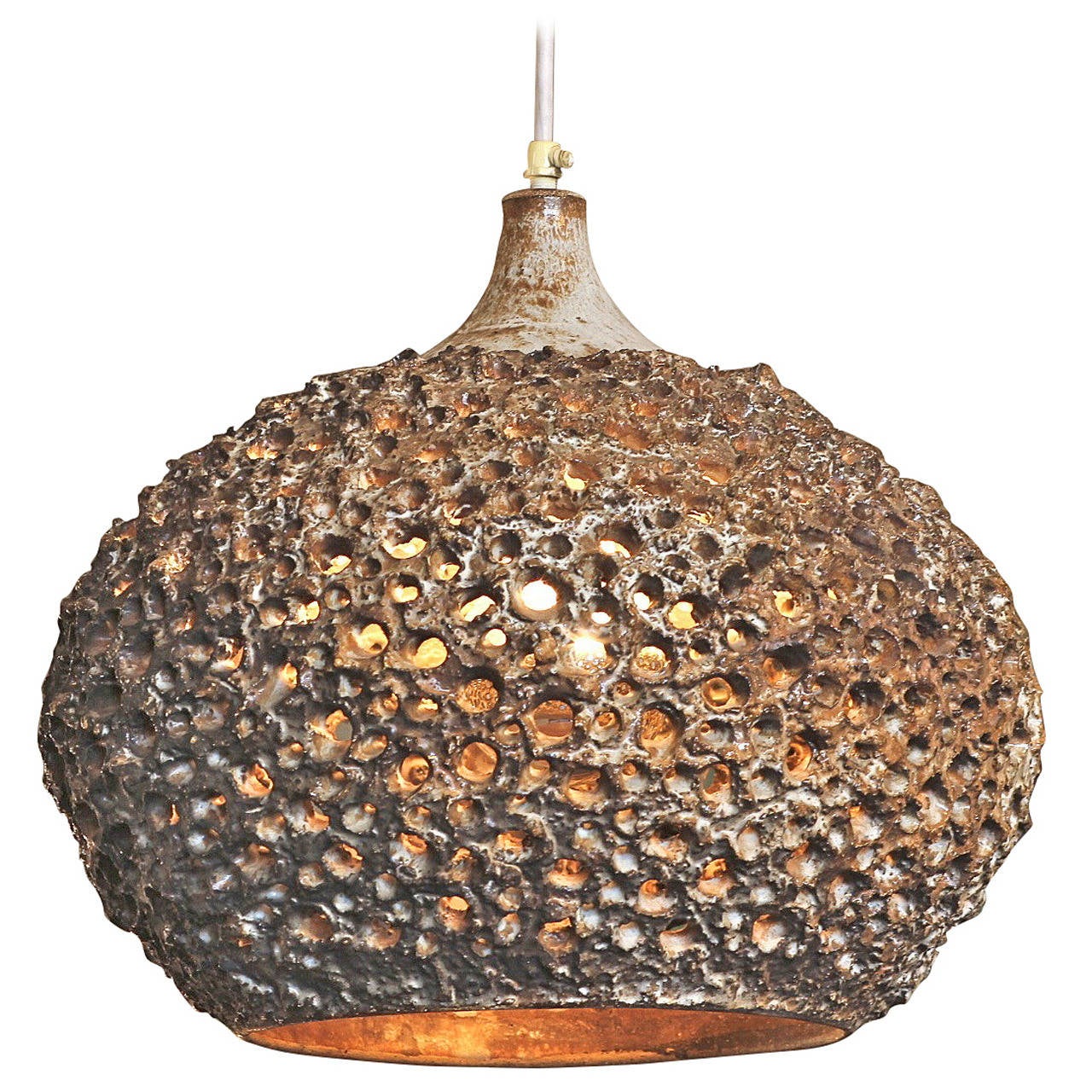 Pierced Ceramic Pendant Light by Sejer Pottery at 1stDibs pottery