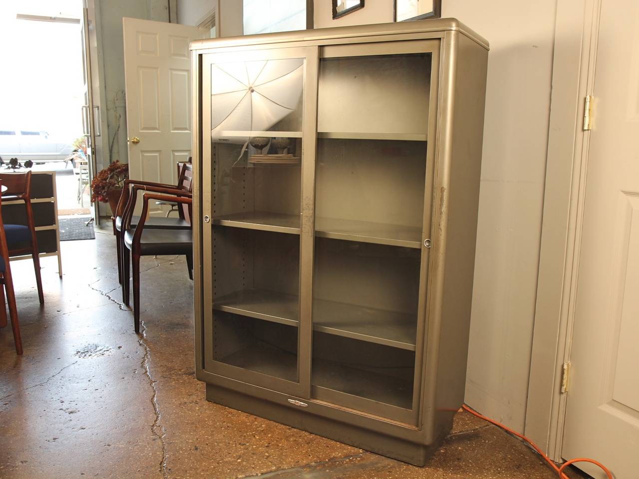 Vintage Industrial Metal Barrister Bookcase at 1stDibs metal