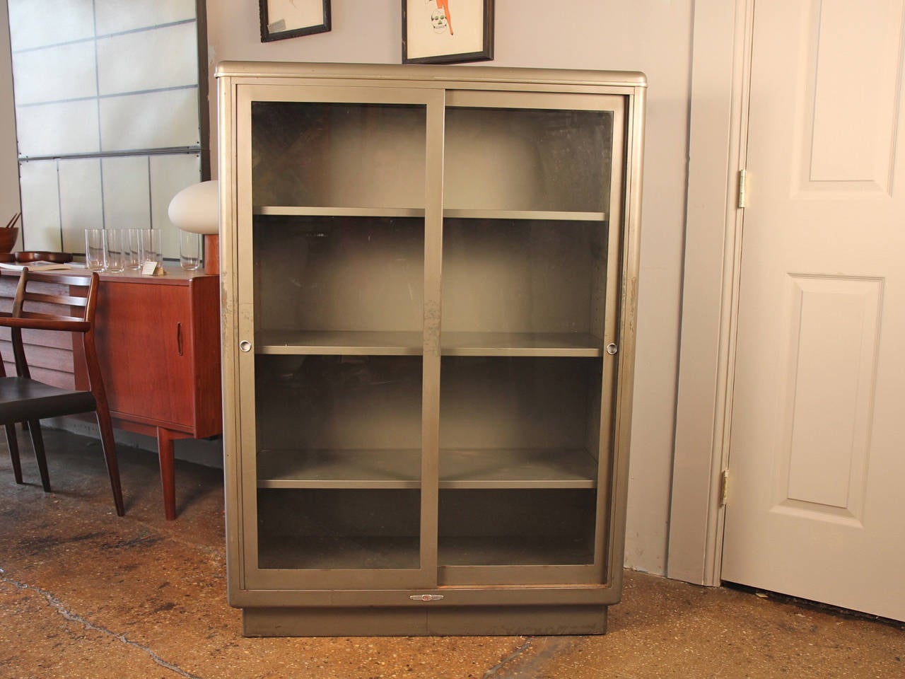 Vintage Industrial Metal Barrister Bookcase at 1stDibs metal