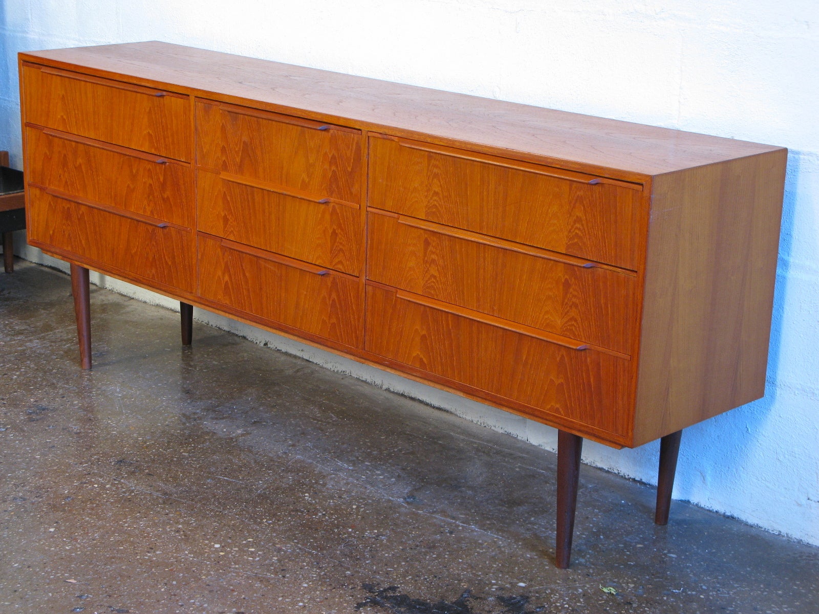 Scandinavian Teak Triple Dresser