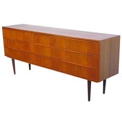 Scandinavian Teak Triple Dresser