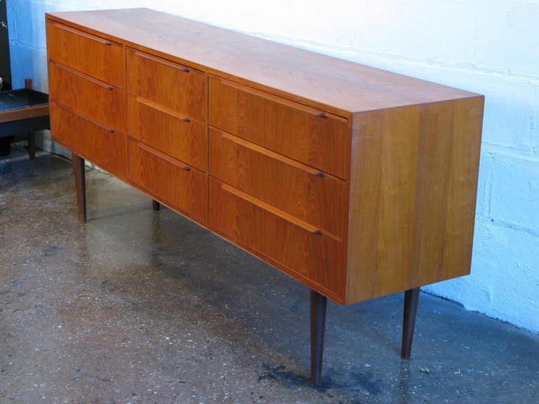 Scandinavian Teak Triple Dresser