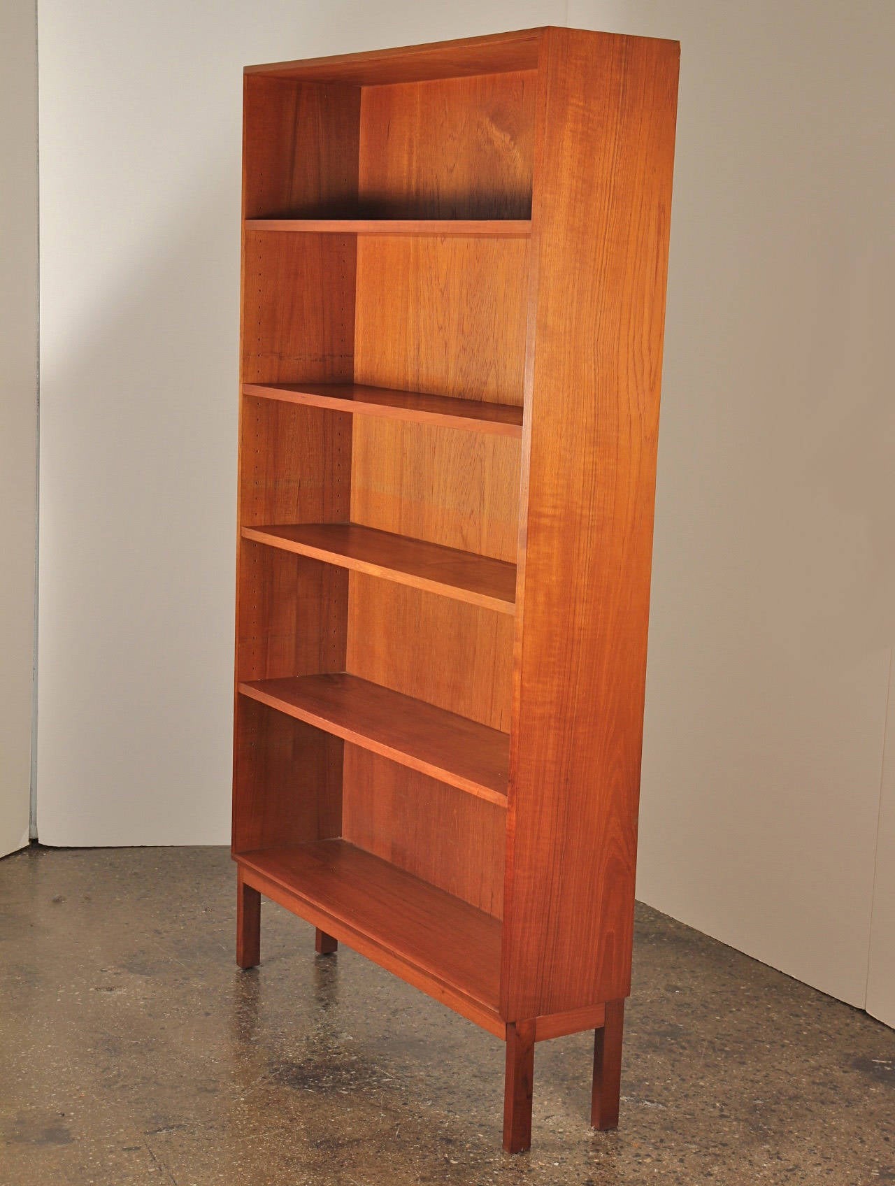 Elegant Danish Modern Teak Bookcase at 1stDibs