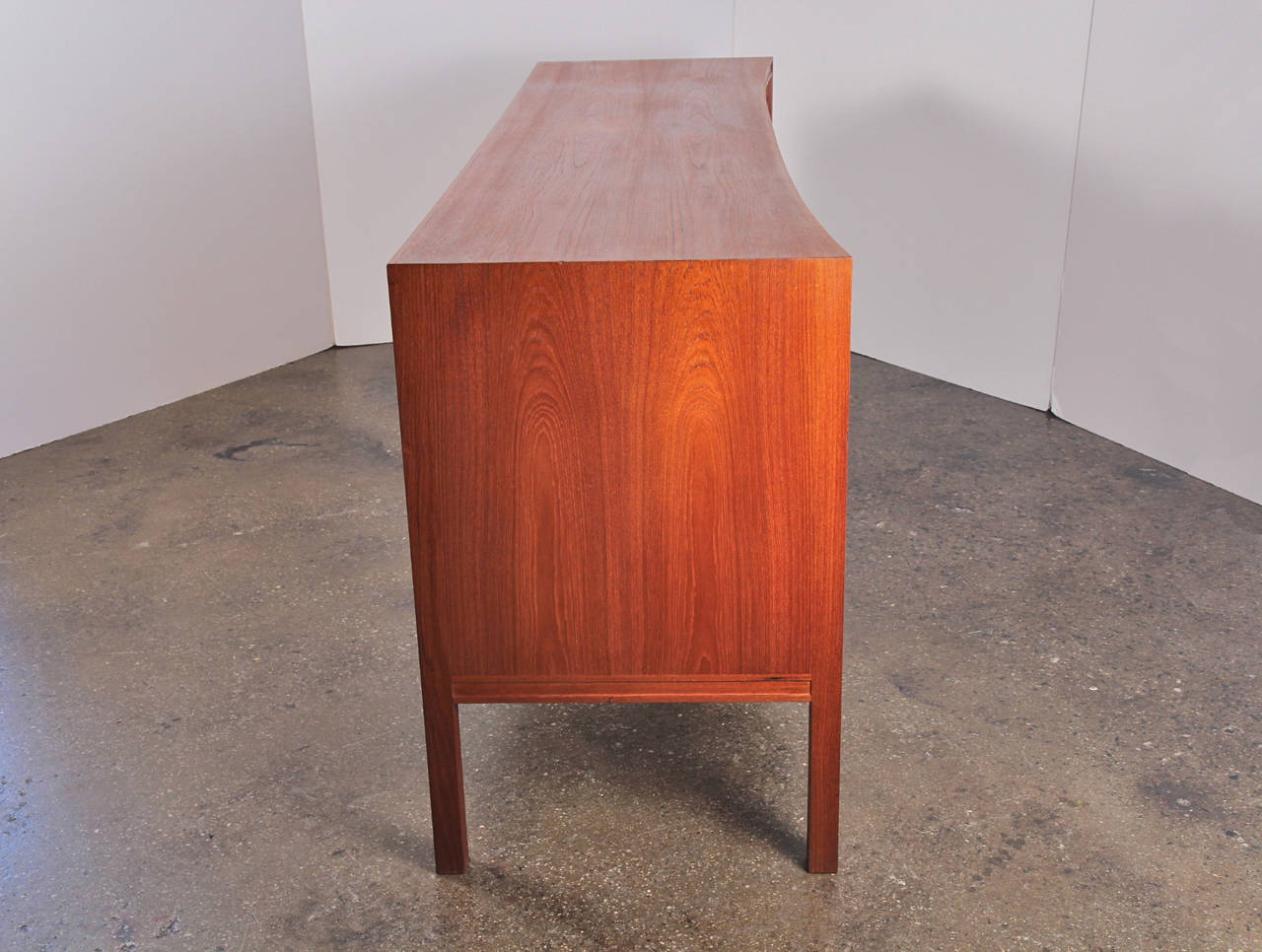 Danish Modern Teak Tambour Credenza 1