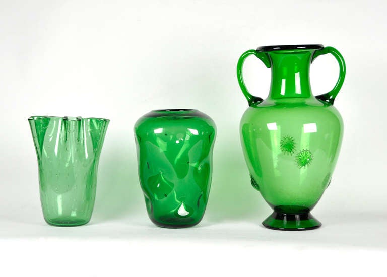 20th c. Set Of Florentine Green Crystals