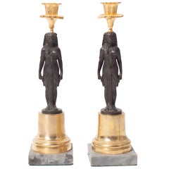 Pair of Candlesticks "Return from Egypt"