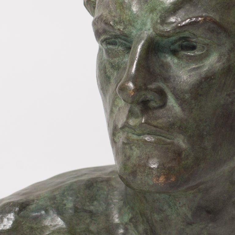 20th c. Bust of man Art Decó at 1stdibs