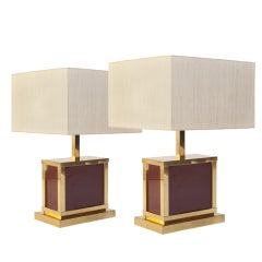 70's Pair Of J. C. Mahey Style Lamps