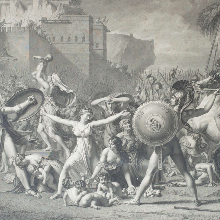 19th c. Engraving "The  Rape of the Sabines"