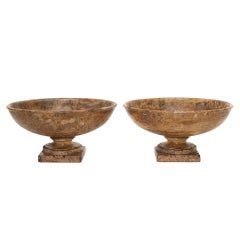 19th C. Pair Of Stone Vases