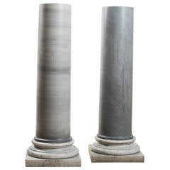 19th Century Marble Column Pedestals