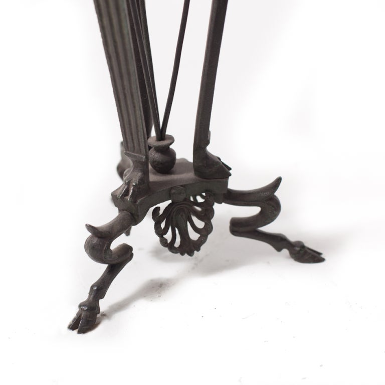 Bronze 19th c.  Oil Lamp  in roman style 