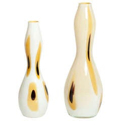 20th C. Pair Of Holmegaard Vases