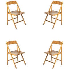 20th c. Set Of Four Folding  Chairs