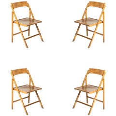 20th c. Set Of Four Folding  Chairs