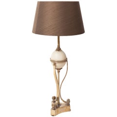 20th Century Table Lamp with Ostrich Egg