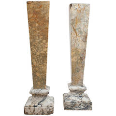 Pair of 19th Century Marble Pedestal